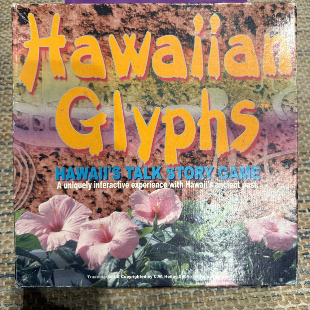 Hawaiian Glyphs Talk Story Game - Pink Floral Box